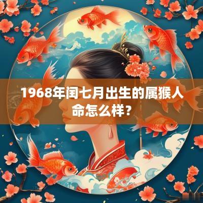 1968年闰七月出生的属猴人命怎么样？