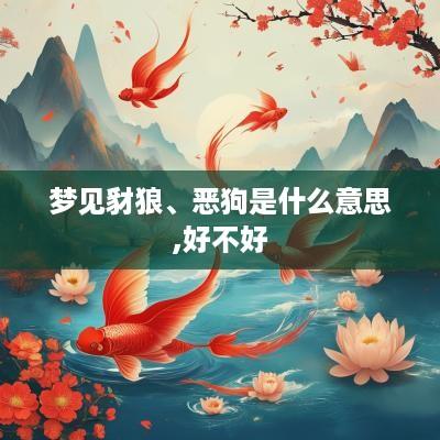 梦见豺狼、恶狗是什么意思,好不好