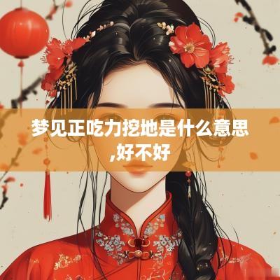梦见正吃力挖地是什么意思,好不好