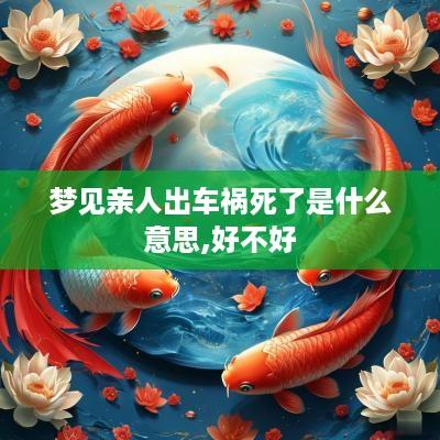 梦见亲人出车祸死了是什么意思,好不好