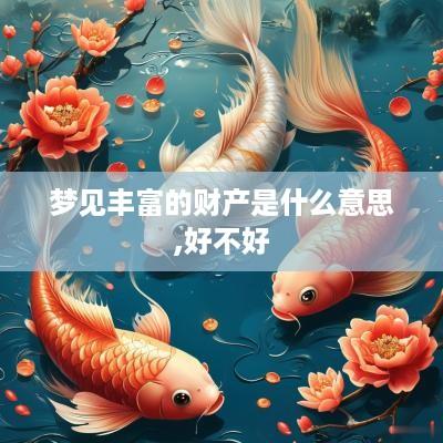 梦见丰富的财产是什么意思,好不好