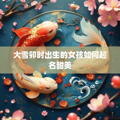 大雪卯时出生的女孩如何起名甜美