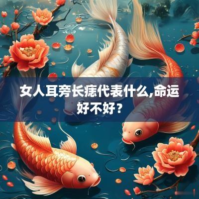女人耳旁长痣代表什么,命运好不好？