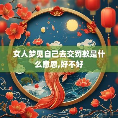 女人梦见自己去交罚款是什么意思,好不好