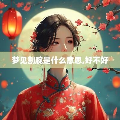 梦见割腕是什么意思,好不好