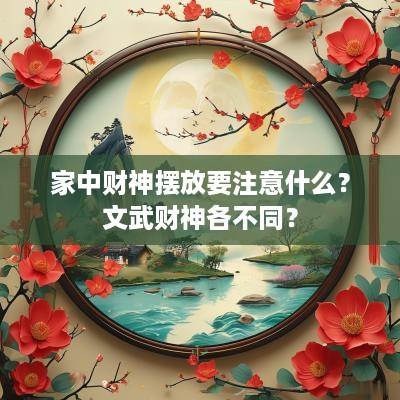 家中财神摆放要注意什么？文武财神各不同？