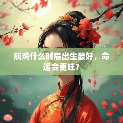 属鸡什么时辰出生最好，命运会更旺？