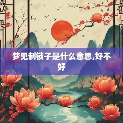 梦见制锁子是什么意思,好不好