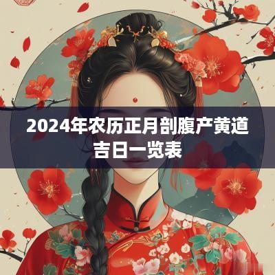 2025年农历正月剖腹产黄道吉日一览表