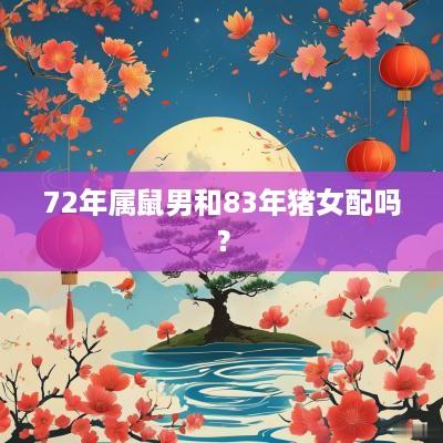 72年属鼠男和83年猪女配吗？