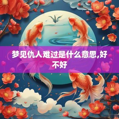 梦见仇人难过是什么意思,好不好