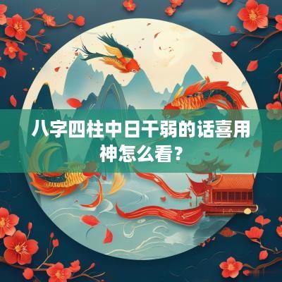 八字四柱中日干弱的话喜用神怎么看？