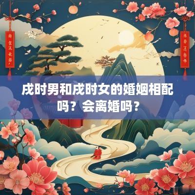 戌时男和戌时女的婚姻相配吗？会离婚吗？