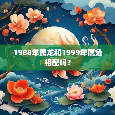 1988年属龙和1999年属兔相配吗？