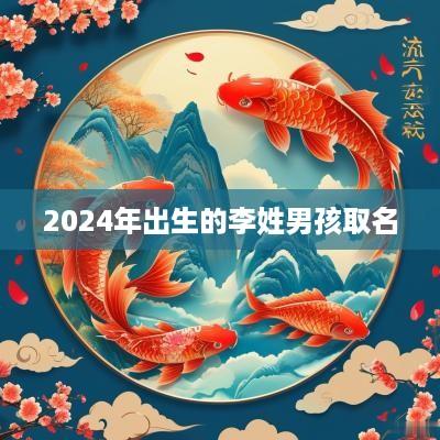2025年出生的李姓男孩取名