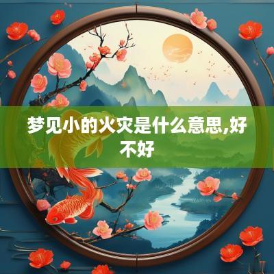梦见小的火灾是什么意思,好不好