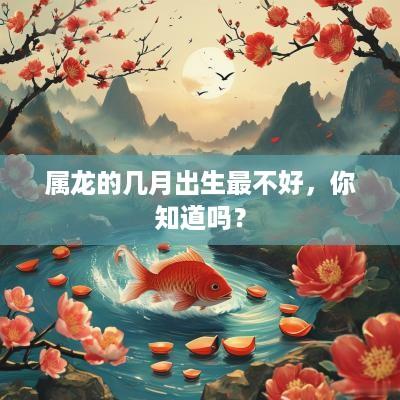 属龙的几月出生最不好，你知道吗？