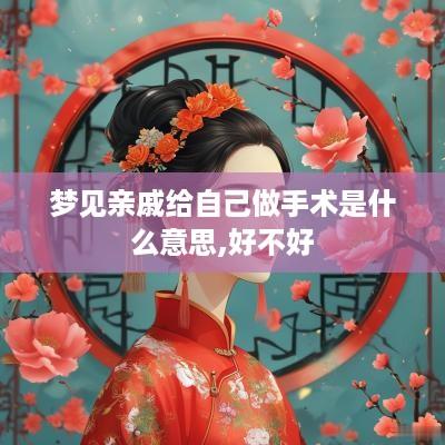 梦见亲戚给自己做手术是什么意思,好不好