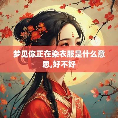 梦见你正在染衣服是什么意思,好不好