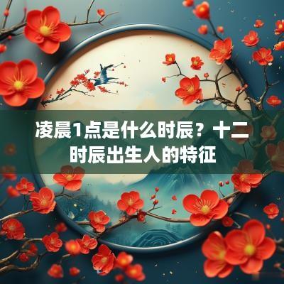 凌晨1点是什么时辰？十二时辰出生人的特征