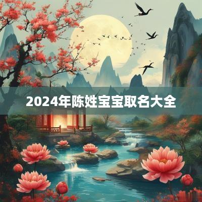 2025年陈姓宝宝取名大全