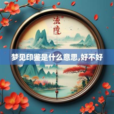 梦见印鉴是什么意思,好不好