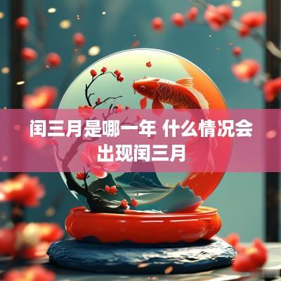 闰三月是哪一年 什么情况会出现闰三月