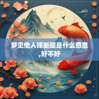 梦见他人摔断腿是什么意思,好不好