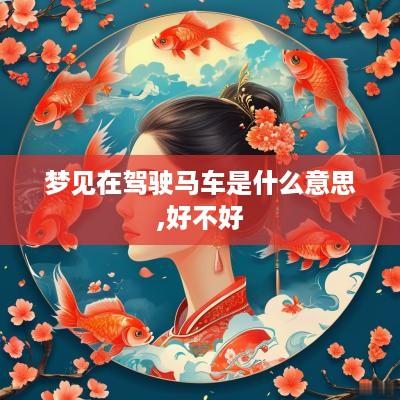 梦见在驾驶马车是什么意思,好不好