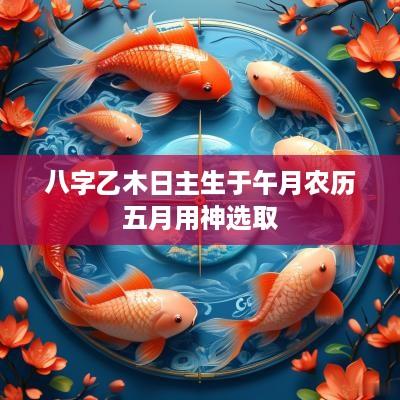 八字乙木日主生于午月农历五月用神选取