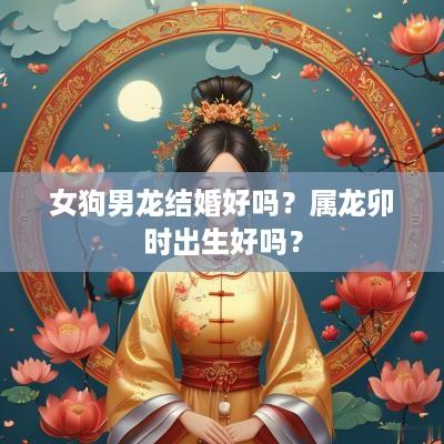 女狗男龙结婚好吗？属龙卯时出生好吗？