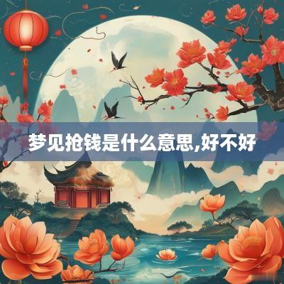梦见抢钱是什么意思,好不好