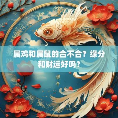 属鸡和属鼠的合不合？缘分和财运好吗？