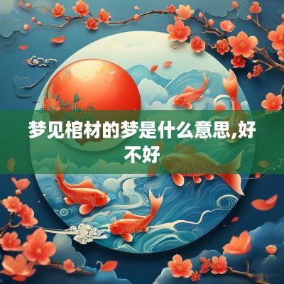 梦见棺材的梦是什么意思,好不好