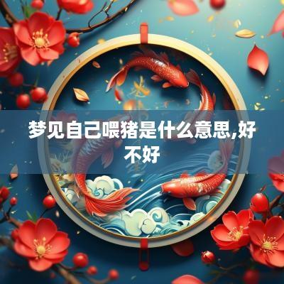 梦见自己喂猪是什么意思,好不好