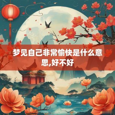 梦见自己非常愉快是什么意思,好不好