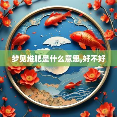 梦见堆肥是什么意思,好不好