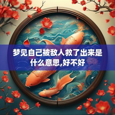 梦见自己被敌人救了出来是什么意思,好不好
