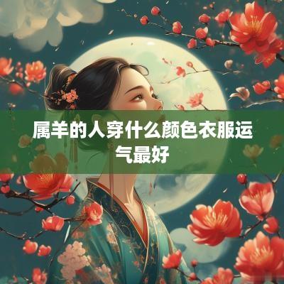 属羊的人穿什么颜色衣服运气最好
