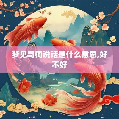 梦见与狗说话是什么意思,好不好