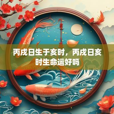 丙戌日生于亥时，丙戌日亥时生命运好吗