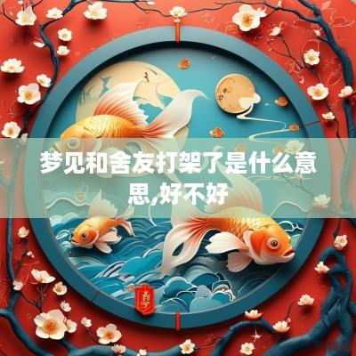 梦见和舍友打架了是什么意思,好不好