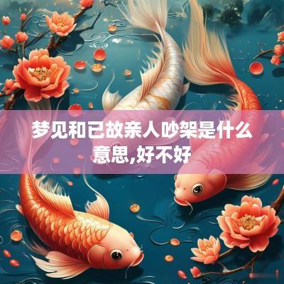 梦见和已故亲人吵架是什么意思,好不好