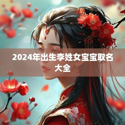 2025年出生李姓女宝宝取名大全