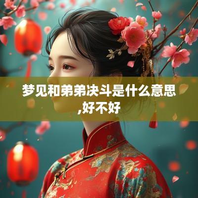 梦见和弟弟决斗是什么意思,好不好