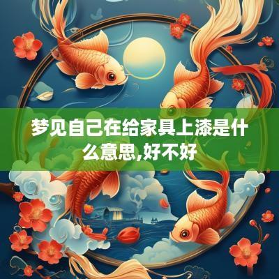 梦见自己在给家具上漆是什么意思,好不好