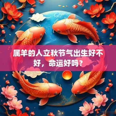 属羊的人立秋节气出生好不好，命运好吗？