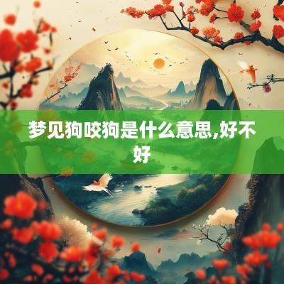 梦见狗咬狗是什么意思,好不好