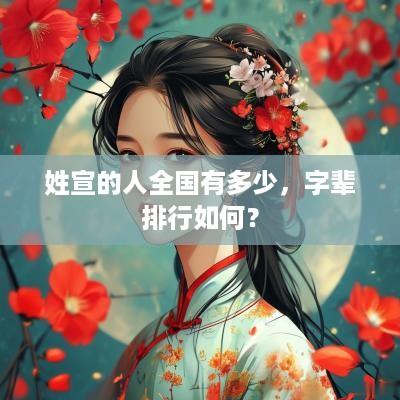 姓宣的人全国有多少，字辈排行如何？