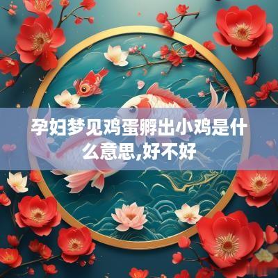 孕妇梦见鸡蛋孵出小鸡是什么意思,好不好